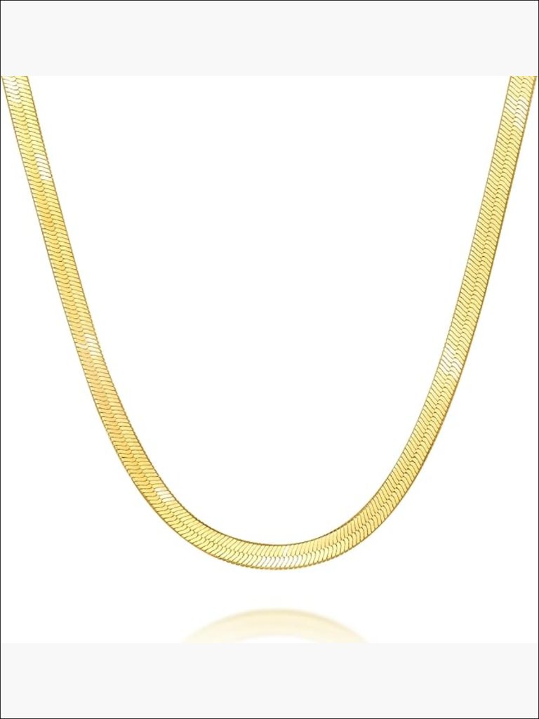 14k Gold Plated Snake Chain Necklace 16-26 Inch Non Tarnish